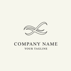 Elegant Abstract Monogram Logo Design with Intertwined Lines.