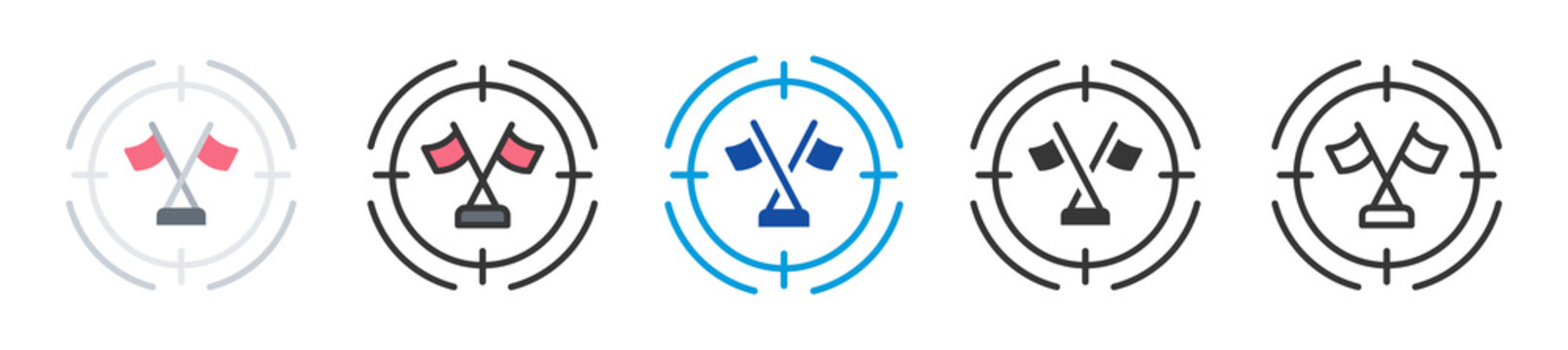 coercive diplomacy icon set multi style various collection