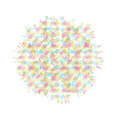 Abstract Circular Pattern of Colorful Spiral Flowers