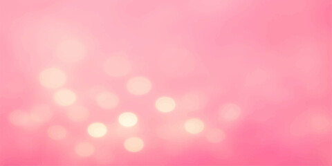 Bright pink bokeh light design with soft purple glow and Christmas decoration