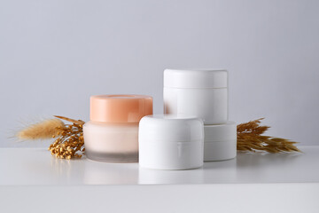 Arrangement of skincare products