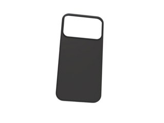 3D Render a black phone case with a white back