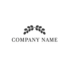 Elegant coffee bean branch logo design for a coffee company, showcasing a natural and sophisticated brand identity.
