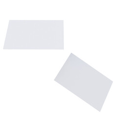 3D Render two blank cards are sitting on a table