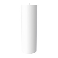 3D Render a white cylindrical object with a white background