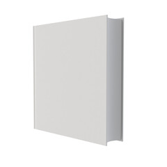 3D Render a white book with a blank cover