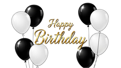 Happy Birthday Balloons Greeting Card Design