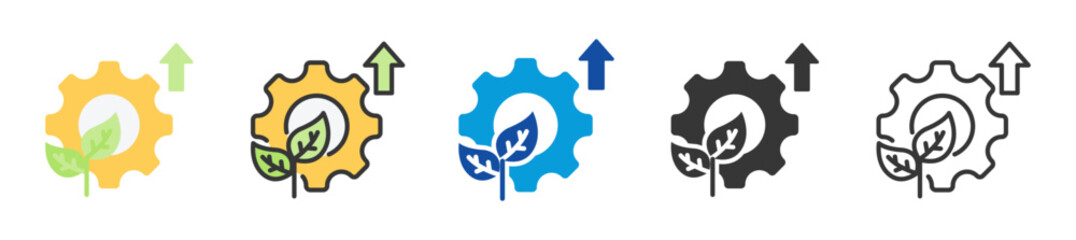 sustainable development icon set multi style various collection