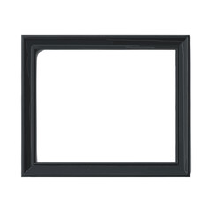 Simple black picture frame with white background