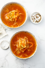 Homemade sauerkraut soup