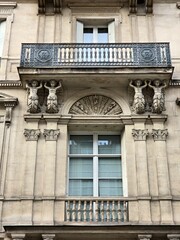 Elements of Parisian house architecture. Elements of houses.