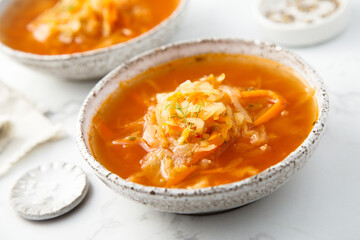 Homemade sauerkraut soup