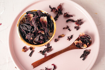 Dried Hibiscus Flowers for Herbal Tea