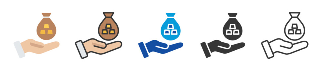 premium subsidy icon set multi style various collection