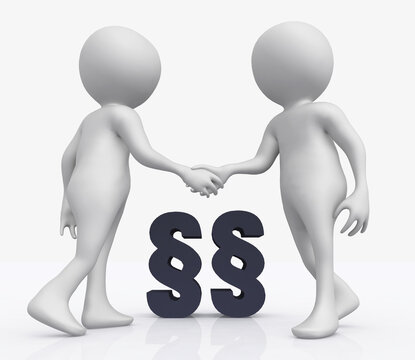 3D Figuren mit Paragraphenzeichen