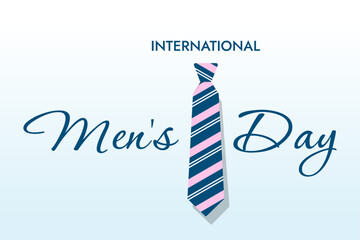Obraz premium Men's holiday banner flat vector for international men's day