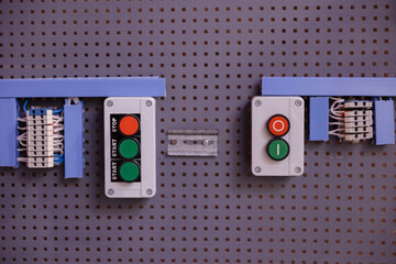 Control panel design for industrial machinery in a modern factory setting