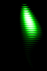 Abstract Green Vertical Gradient Background with Motion Wave Effect, Vector Illustration