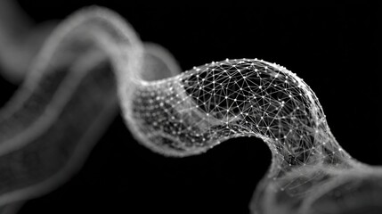 Flowing wireframe structure