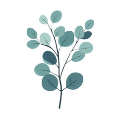An Imaginary 2D flat icon eucalyptus leaf, modern element in vector and EPS format_clean vector_isolated on a white background, An Icon clipart set