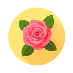 modern element in vector and EPS format_clean vector_isolated on a white background, An Icon clipart set, An Imaginary 2D flat icon rose flowers