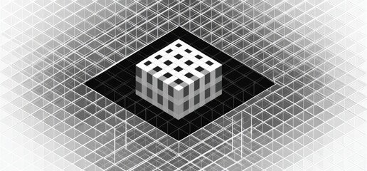Abstract geometric design with contrasting colors