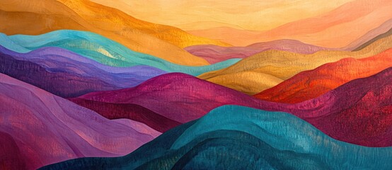 Abstract landscape with flowing colors