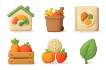 Eco friendly icons for sustainable living and environmental awareness design