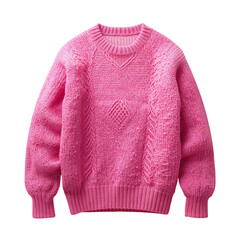 Fototapeta premium Cozy Pink Sweater With Intricate Knit Pattern Perfect for Chilly Weather