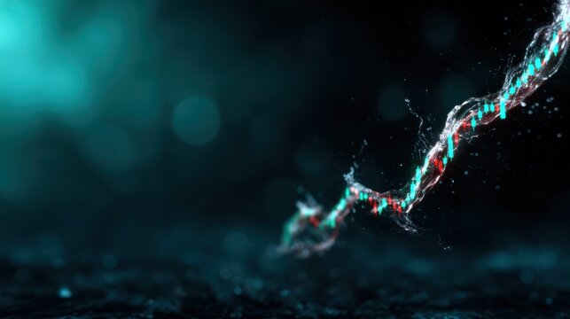 This image showcases a vibrant, abstract representation of financial data, featuring a dynamic wave-like pattern that symbolizes market trends and fluctuations.