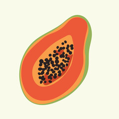 Flat Papaya illustration