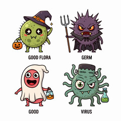 Cartoon animal icons set, funny cartoon monsters, set of cartoon monsters