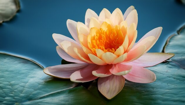 Elegant Water Lily Blossom in Serene Pond - Powered by Adobe