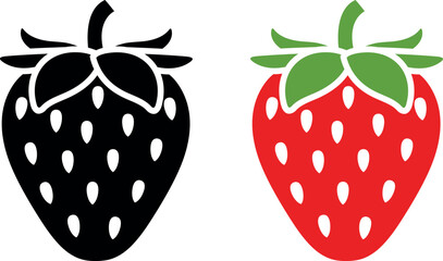 Abstract berry. Strawberry logo. Isolated strawberry on white background