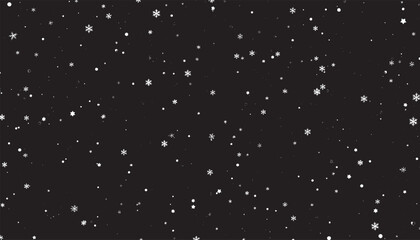 Snow flakes vector background.