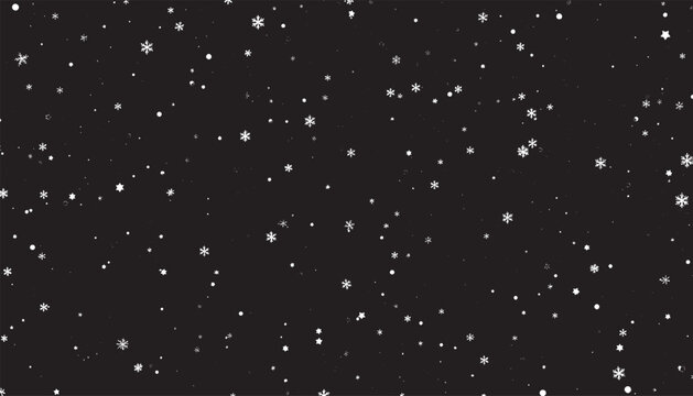 Snow flakes vector background.