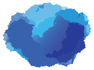 Fototapeta premium Abstract blue watercolor splash with varying shades, creating a fluid and dynamic effect 