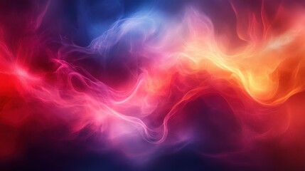 Fototapeta premium A stunning visual representation of cosmic energy, featuring a vibrant blend of pink, blue, and orange hues swirling against a dark backdrop, symbolizing dynamic space.