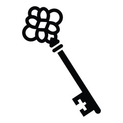 An antique golden skeleton key is the perfect symbol of security and business success