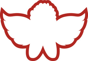 Obraz premium Coupid Angel Silhouette Outline