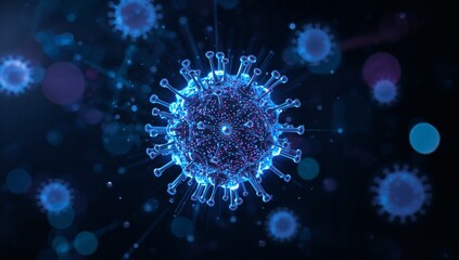 3D Visualization of Virus Illustrating Complex Structure and Detail
