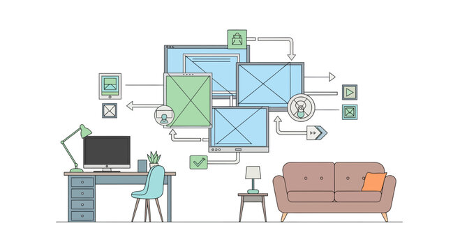 Website Flowchart in an Office