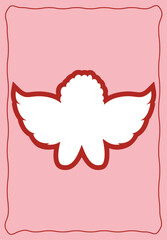 Obraz premium Winged Angel Silhouette Frame