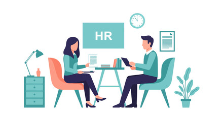 Engaging HR interview scene with diverse candidates for your company's hiring needs, ideal for corporate communications and recruitment campaigns