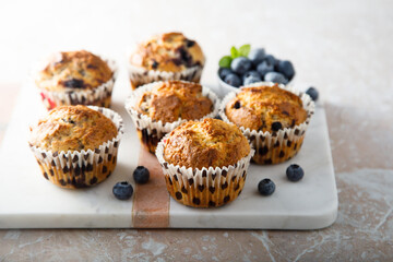 Homemade blueberry muffins