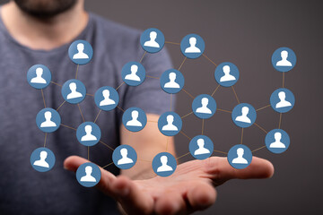 Visual representation of networking and connectivity, showcasing concepts of community, relationships, social i