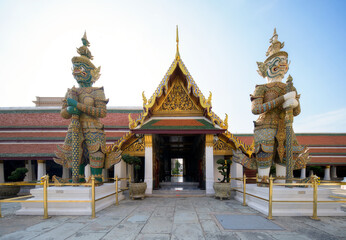 Wat Phra Kaew, on the banks of the Chao Phraya River, Bangkok, Thailand