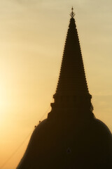 Traditional worship ceremony of Phra Pathom Chedi, Nakhon Pathom Province, Thailand
