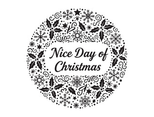 New Merry Christmas design image of vector white background.