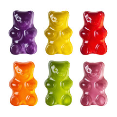 Colorful Gummy Bears Arranged in a Fun Display